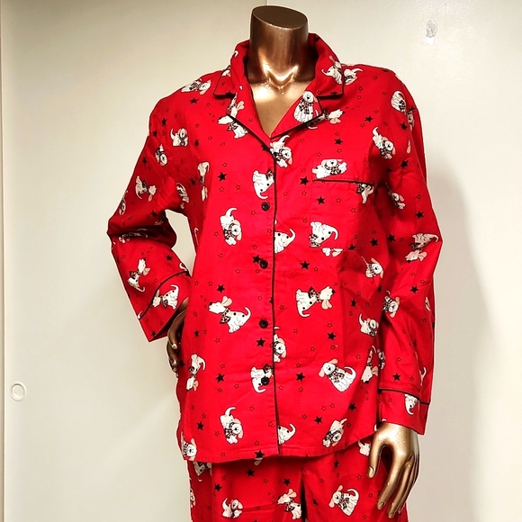 NWOT Covington Flannel Puppy Pajamas - Picture 2 of 6